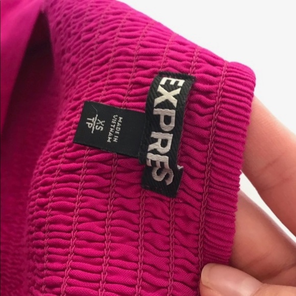 Express Fuschia Pink Spring Summer Dress- Size XS - Picture 5 of 5